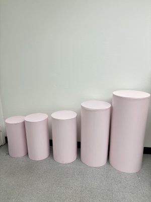 5Pcs/Set Matt Covers for Metal Cylinder Stands Round Plinths Backdrop Stand