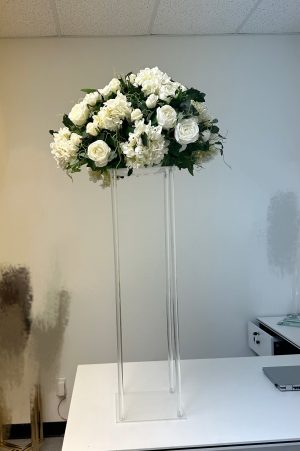 5 PCs 33.8“ Tall Acrylic Square Cylinder | Pedestal Stand | Floral Square Stand | Wedding Square Stand | Party Centerpiece Stand | Flower Stand