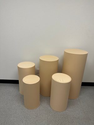 5Pcs/Set Matt Covers for Metal Cylinder Stands Round Plinths Backdrop Stand