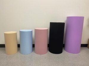 5Pcs/Set Matt Covers for Metal Cylinder Stands Round Plinths Backdrop Stand