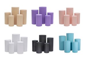 5Pcs/Set Matt Covers for Metal Cylinder Stands Round Plinths Backdrop Stand