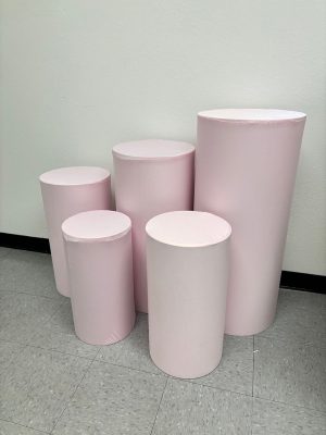 5Pcs/Set Matt Covers for Metal Cylinder Stands Round Plinths Backdrop Stand