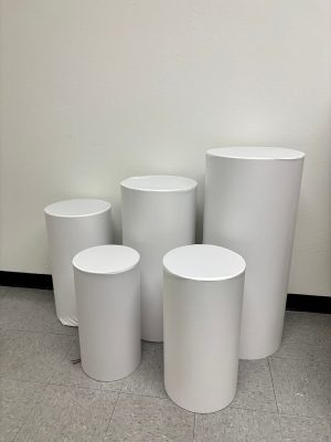 5Pcs/Set Matt Covers for Metal Cylinder Stands Round Plinths Backdrop Stand