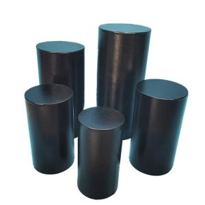 5-PC Set Covers For Cylinder Pedestal Plinth Display Cake Stands | Wedding Decorations | Birthday Party Décor | Bottom With String