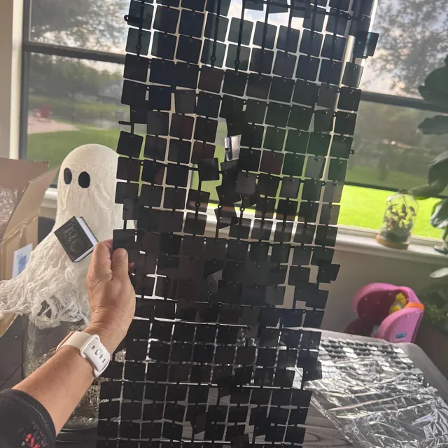 Mirror Black Shimmer Wall, Black board Shimmer Panels, Shimmer Backdrop, Sequin Wall Backdrop, Shimmer Wall Panels - Image 4