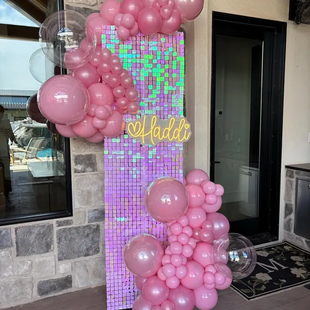 Fancy Pink Gold Shimmer Wall, Upgraded with PC Grid Base Frame, Shimmer Backdrop, Sequin Wall Backdrop, Shimmer Wall Panels